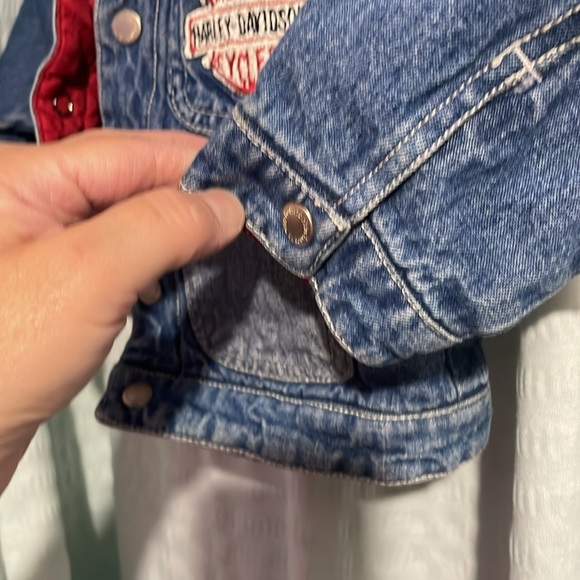 Harley Davidson lined snap closure Jean jacket size 12 months - Picture 7 of 7